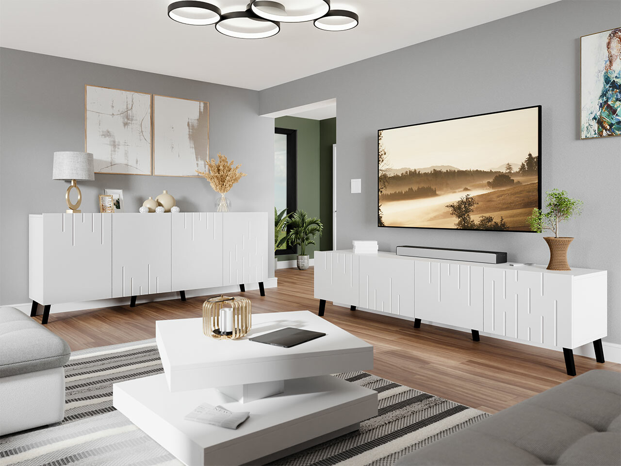 Set za dnevni boravak Charlotte 212 (Bijela)