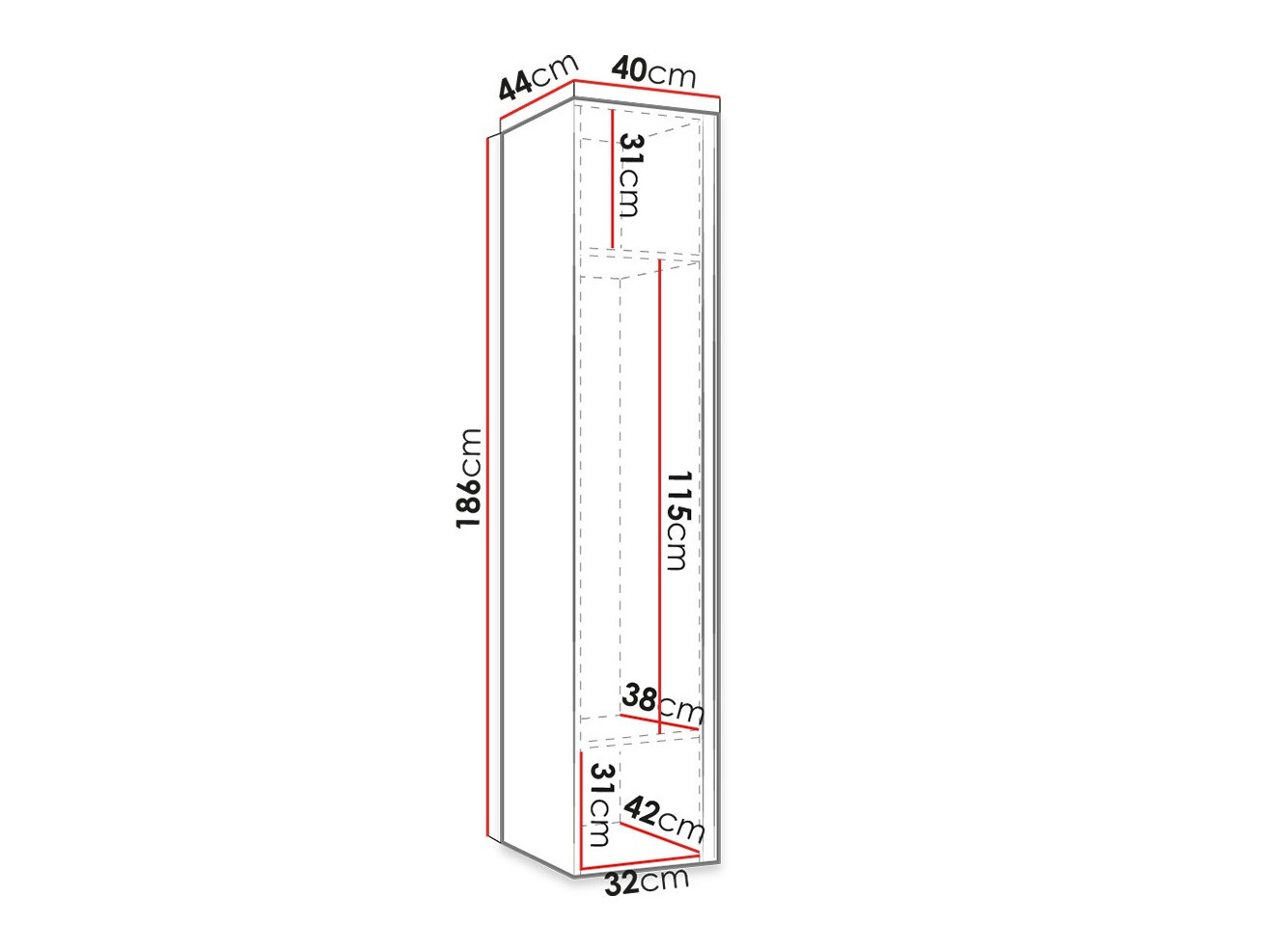 Ormar Hartford 392 (Crna)