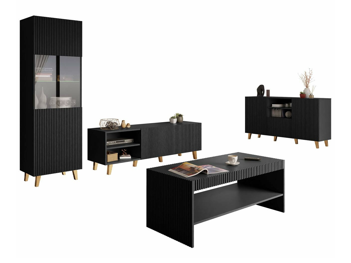 Set za dnevni boravak Dicto (Crna)