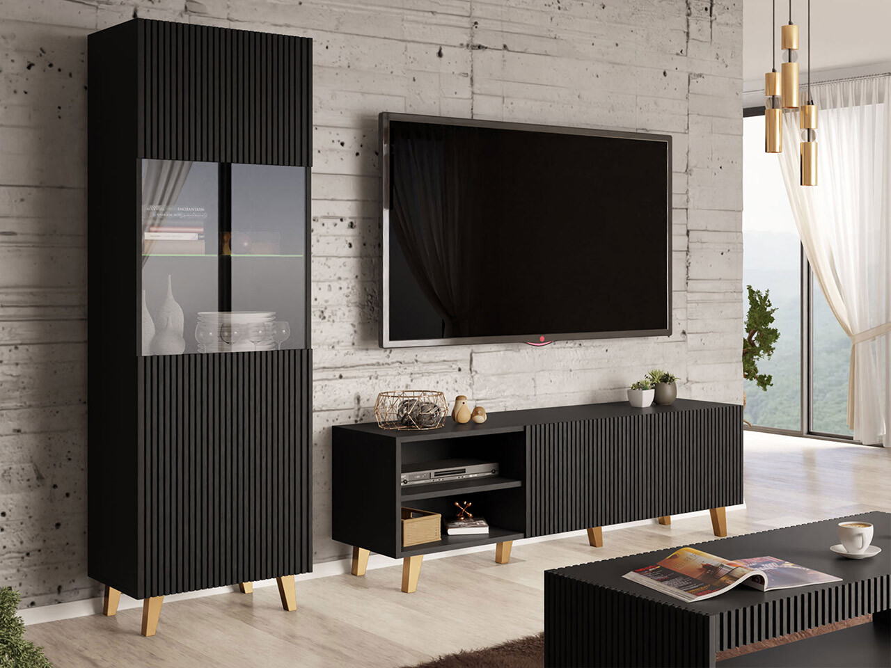 Set za dnevni boravak Levmari 110 (Crna)