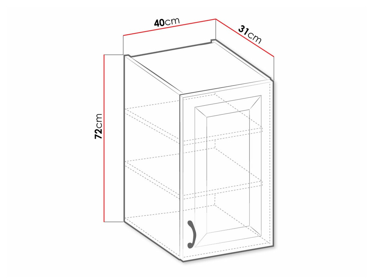 Modularan zidni ormarić Retro Grey 126