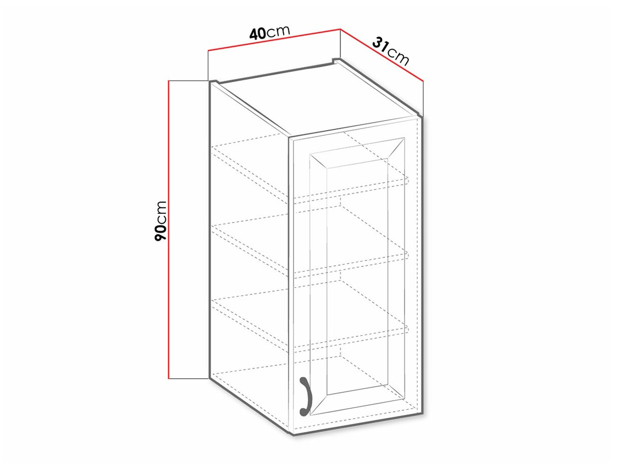 Modularan zidni ormarić Retro Grey 127
