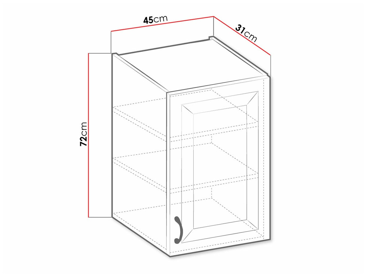 Modularan zidni ormarić Retro Grey 130