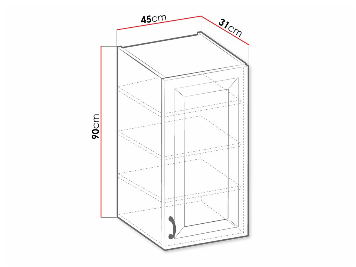 Modularan zidni ormarić Retro Grey 131