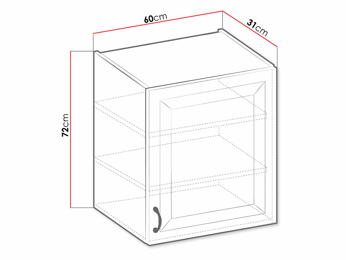 Modularan zidni ormarić Retro Grey 135