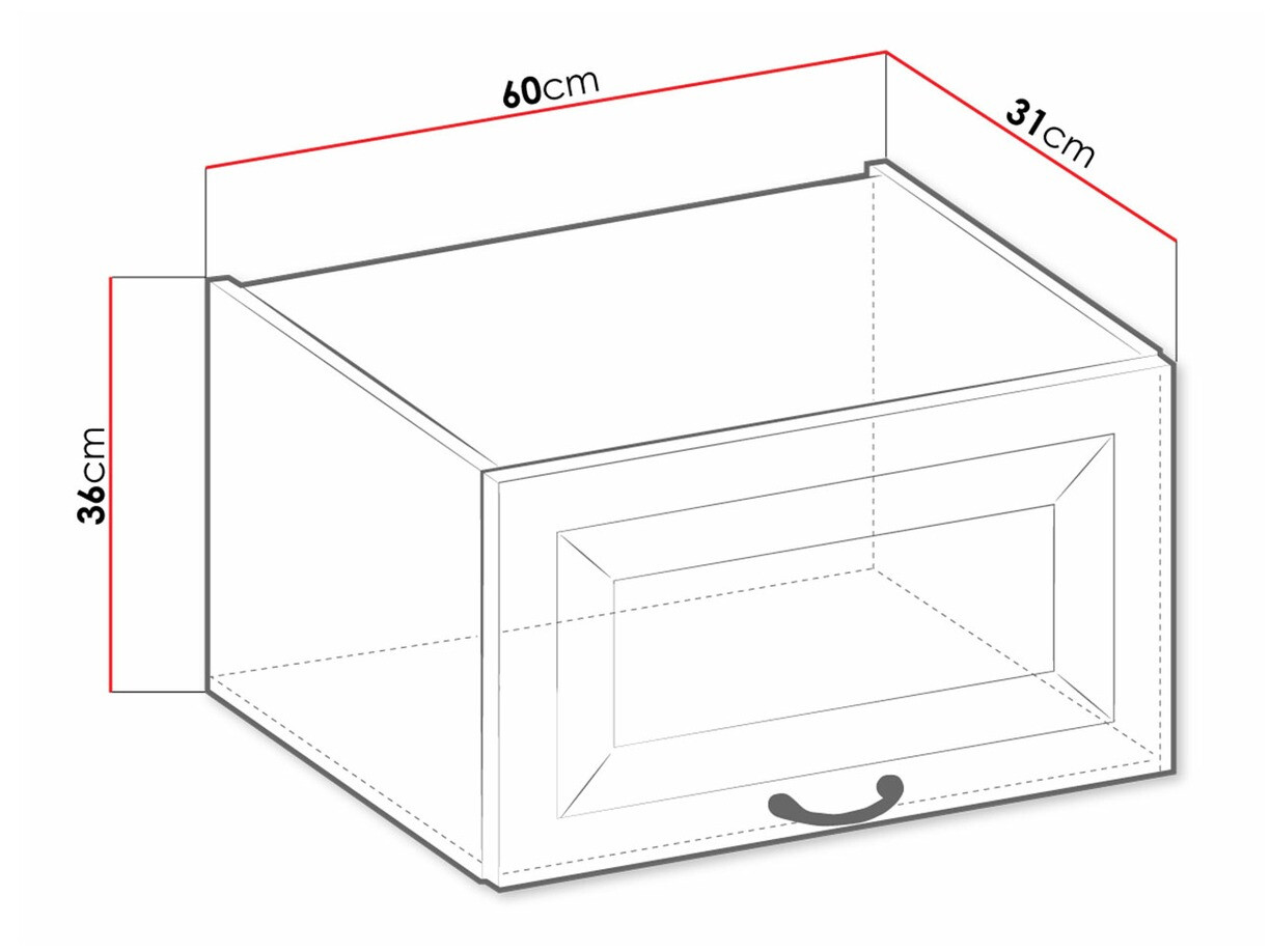 Modularan zidni ormarić Retro Grey 137