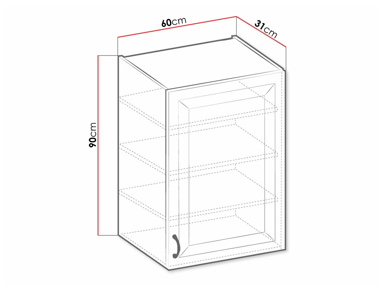 Modularan zidni ormarić Retro White 136