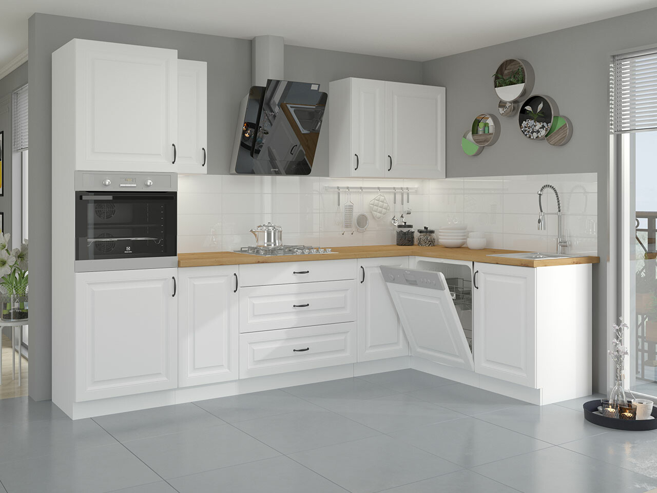 Modularan kuhinjski set Retro White 148