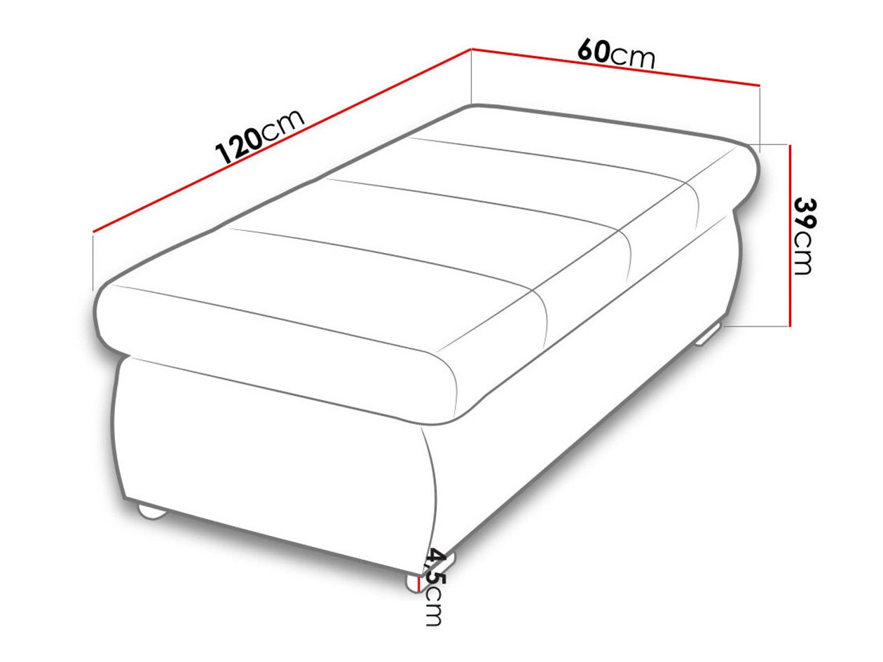 Tapecirana klupa Comfivo 123 (Venus Velvet 2932)