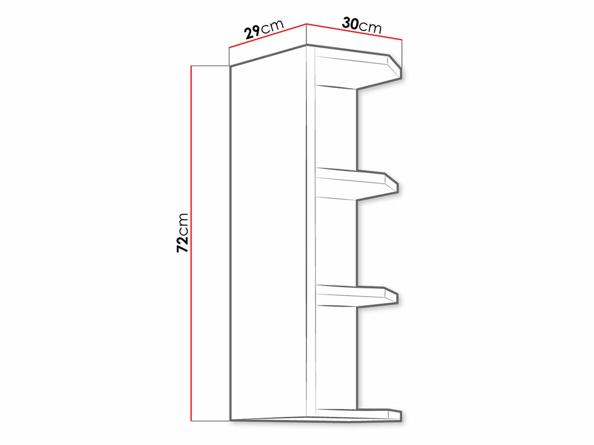 Zidna polica Retro Grey 143