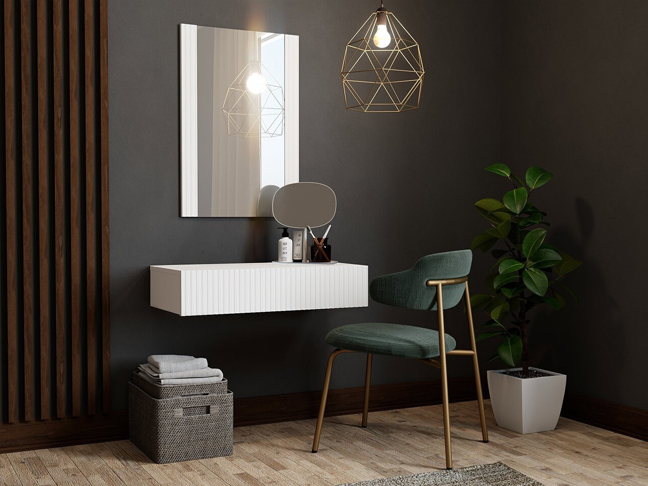 Toaletni stolić Levmari 111 (Bijela)