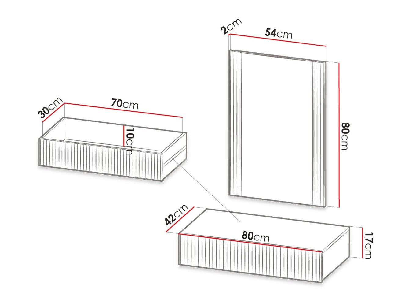 Toaletni stolić Levmari 111 (Crna)