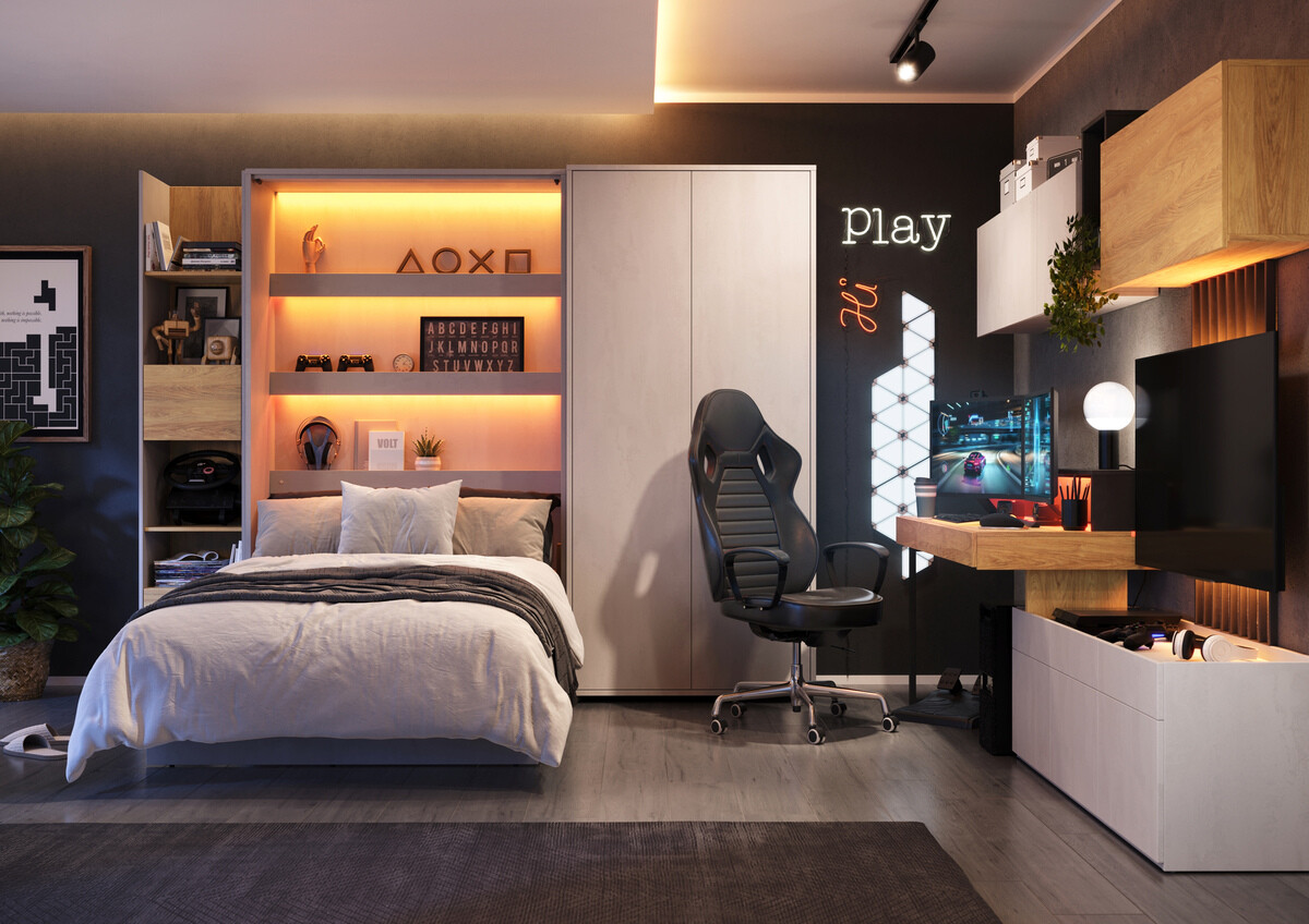 Zidni krevet Concept Pro Lenart I (90 x 200 cm)