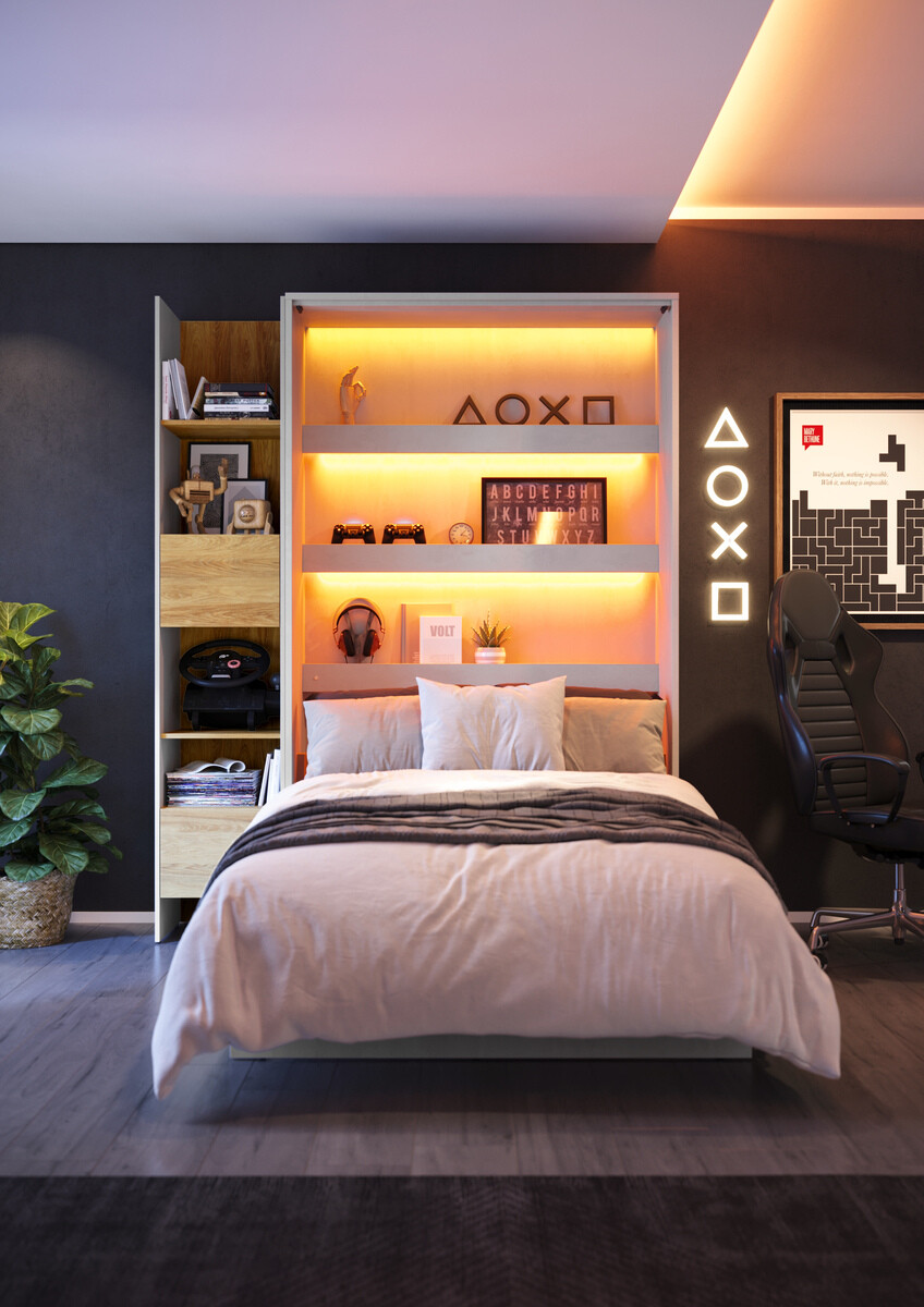 Zidni krevet Concept Pro Lenart Levfere 103 (90 x 200 cm)