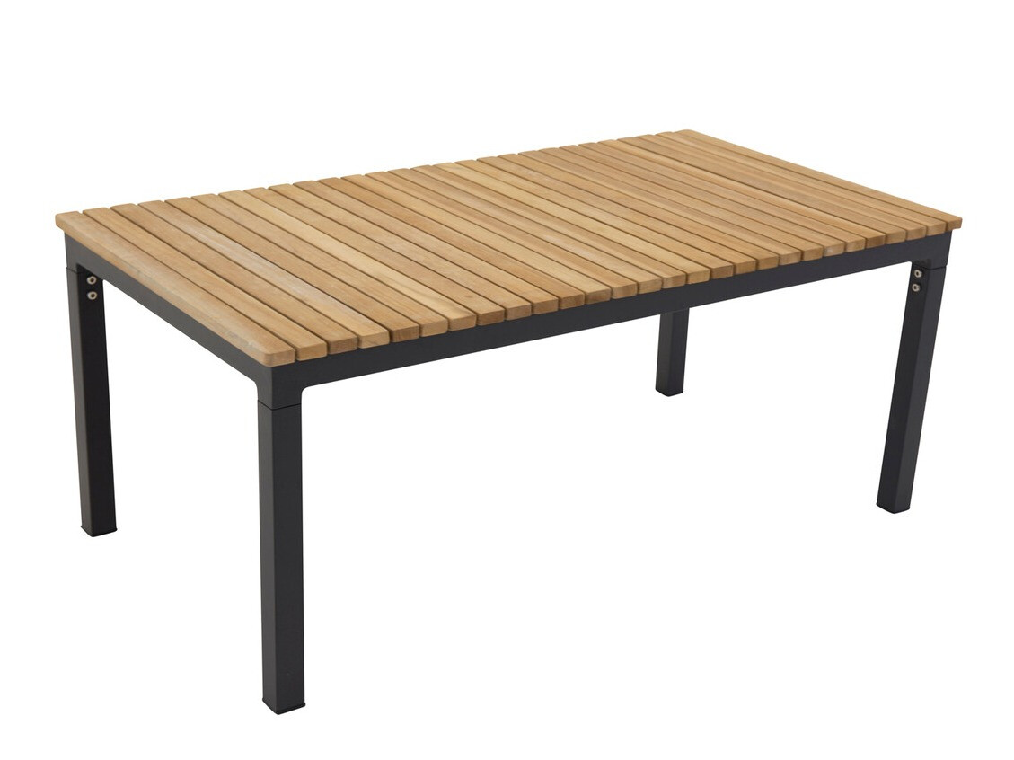 Vrtni stolić za kavu Dallas 775 (Crna + Tikovina)