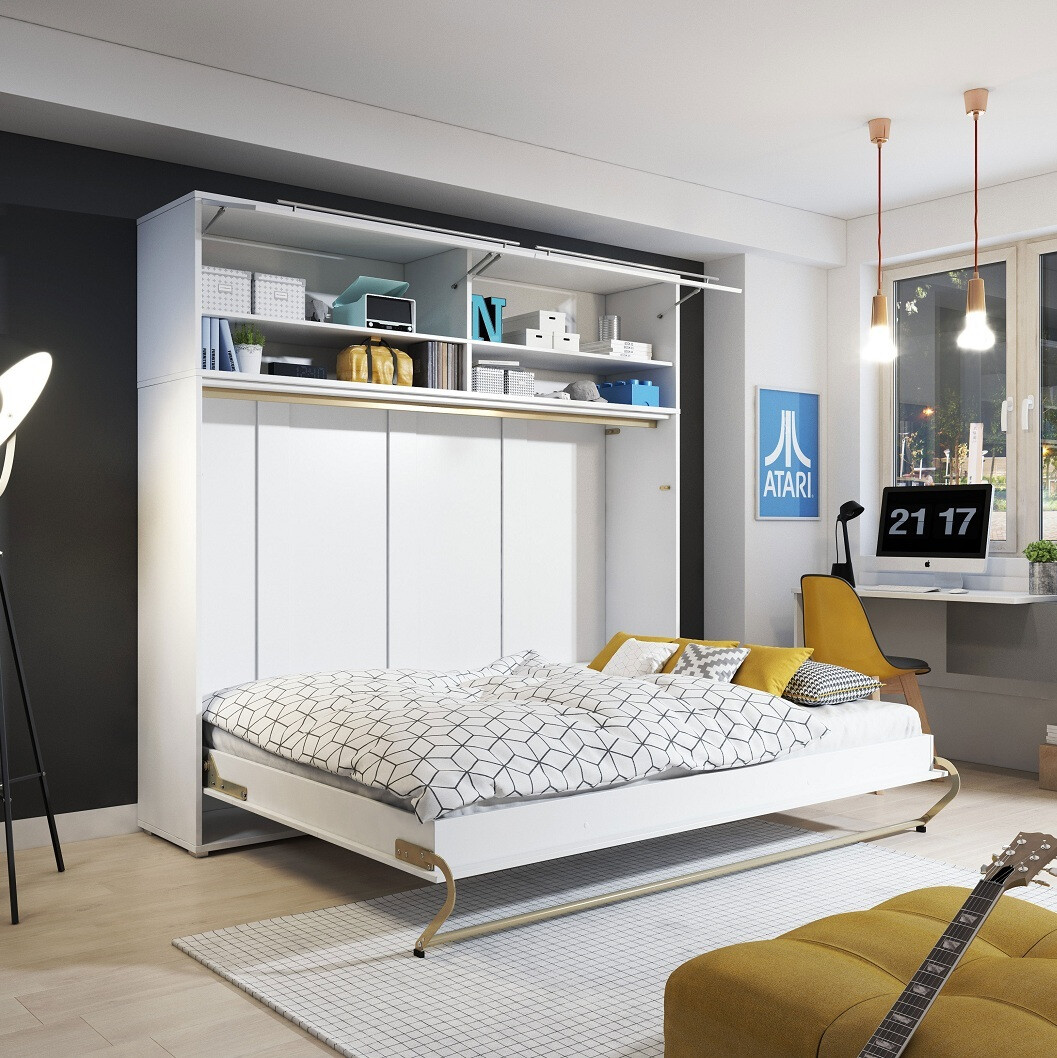 Zidni krevet Concept Pro Lenart Levfere 109 (Bijela)