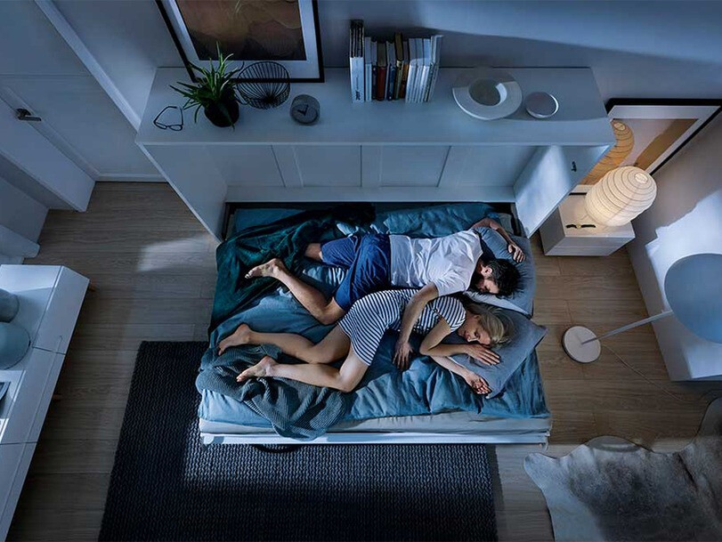 Zidni krevet Concept Pro Lenart Levfere 109 (Bijela)