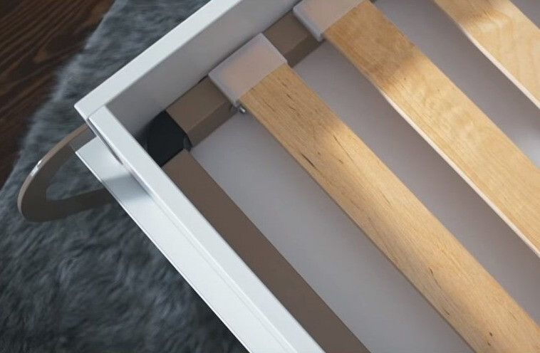 Zidni krevet Concept Pro Lenart Levfere 109 (Bijela)