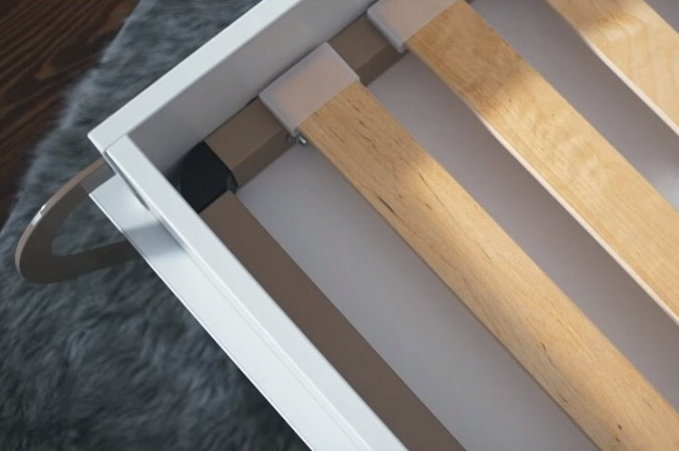 Zidni krevet Concept Pro Lenart Levfere 109 (Bijela)