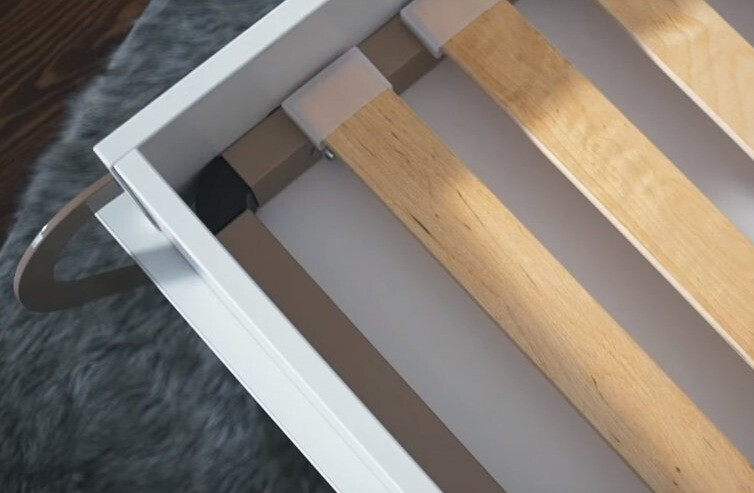 Zidni krevet Concept Pro Lenart Levfere 109 (Bijela)