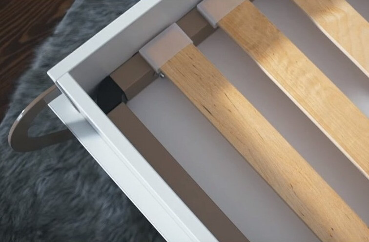 Zidni krevet Concept Pro Lenart Levfere 109 (Siva)