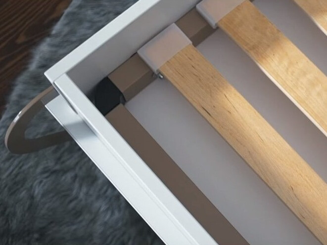 Zidni krevet Concept Pro Lenart Levfere 136 (Bijela + Grafit)