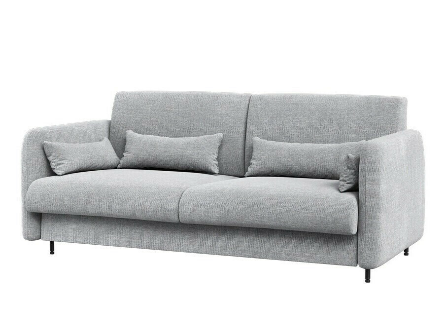 Zidni krevet Concept Pro Lenart Levfere 138 (Sjajno bijela + Siva)