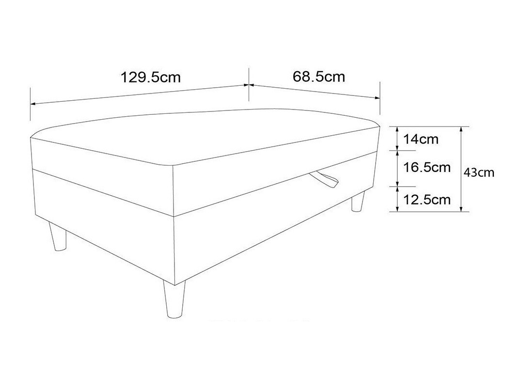 Tapecirana klupa Tulsa 536 (Siva)