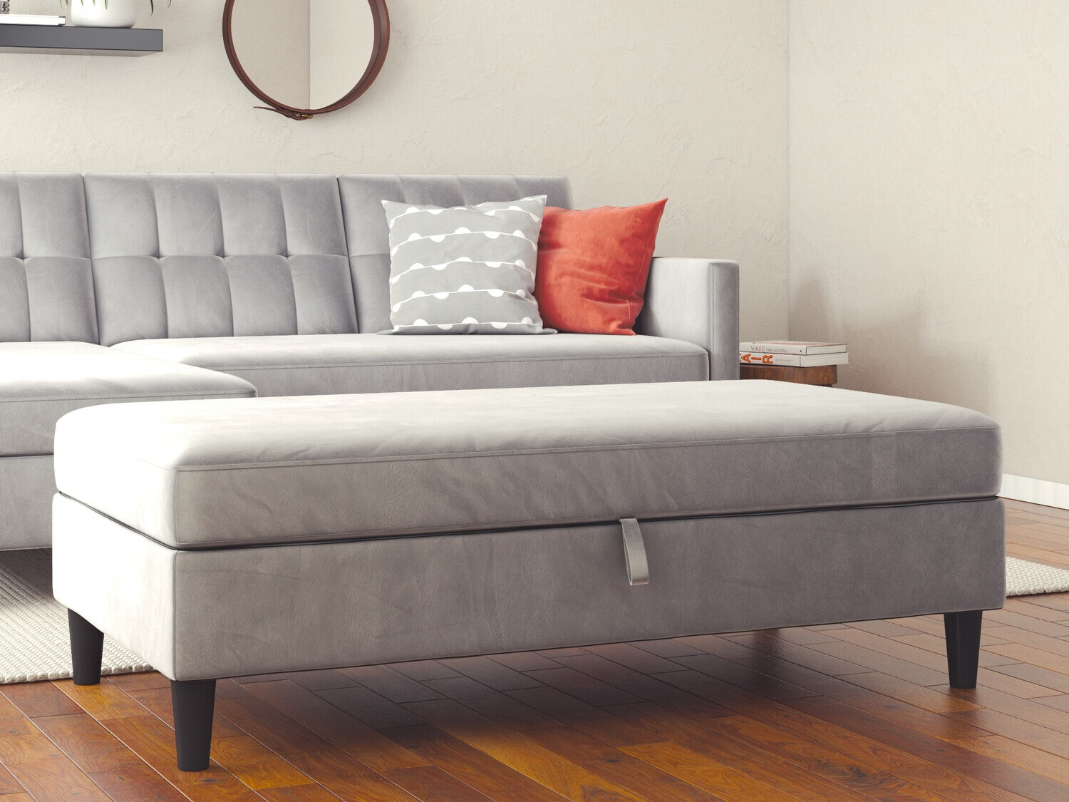 Tapecirana klupa Tulsa 536 (Svijetlo siva)