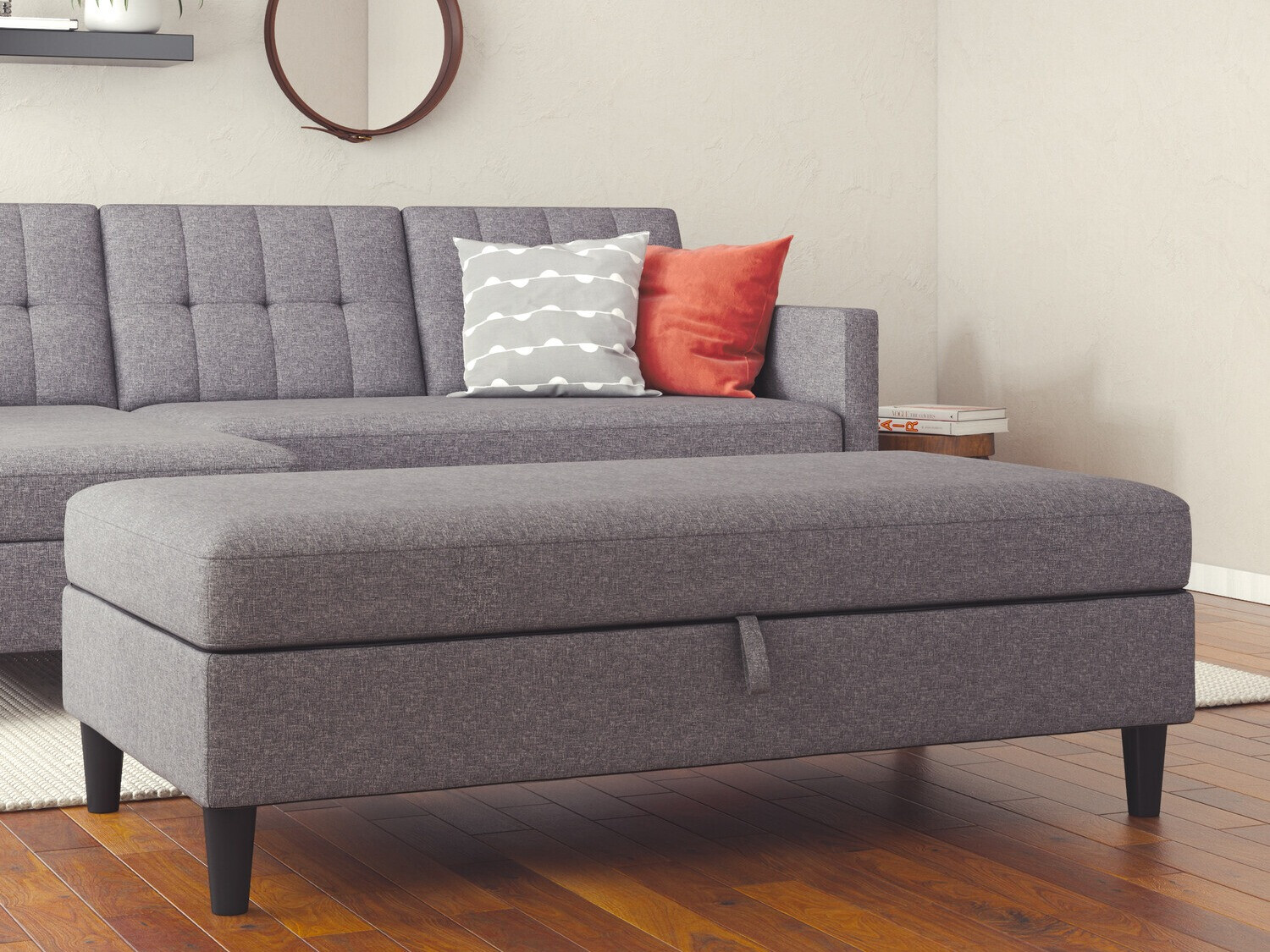 Tapecirana klupa Tulsa 537 (Svijetlo siva)