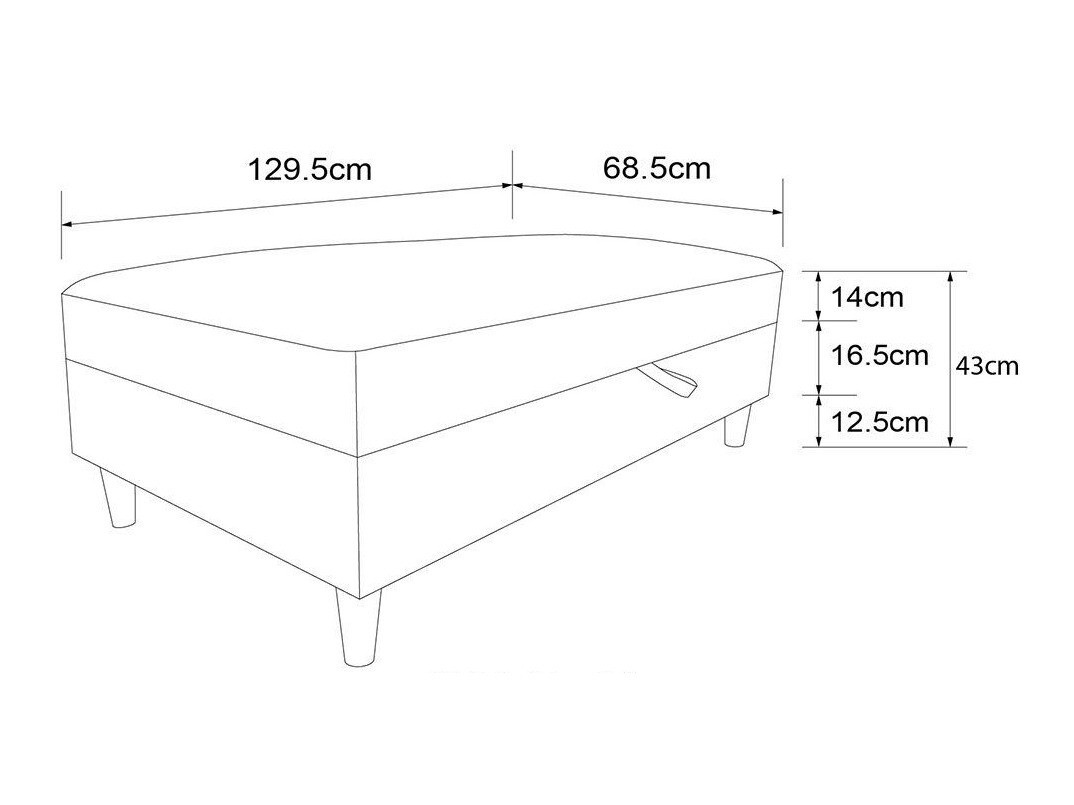Tapecirana klupa Tulsa 537 (Svijetlo siva)