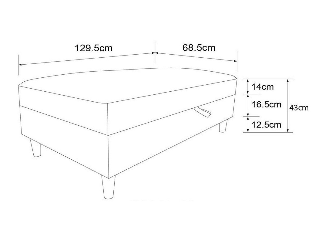 Tapecirana klupa Tulsa 537 (Tamno žuta)