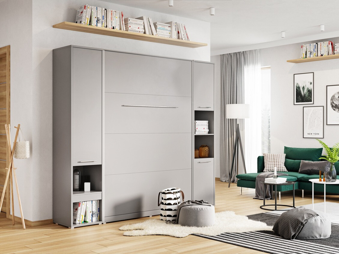 Zidni krevet Concept Pro Lenart Levfere 108 (Siva)