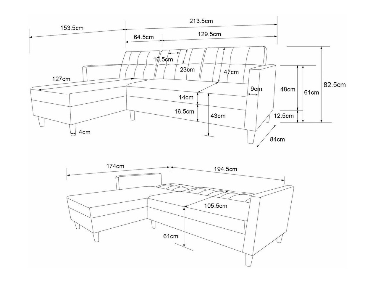 Kutna garnitura Tulsa 538 (Svijetlo siva)