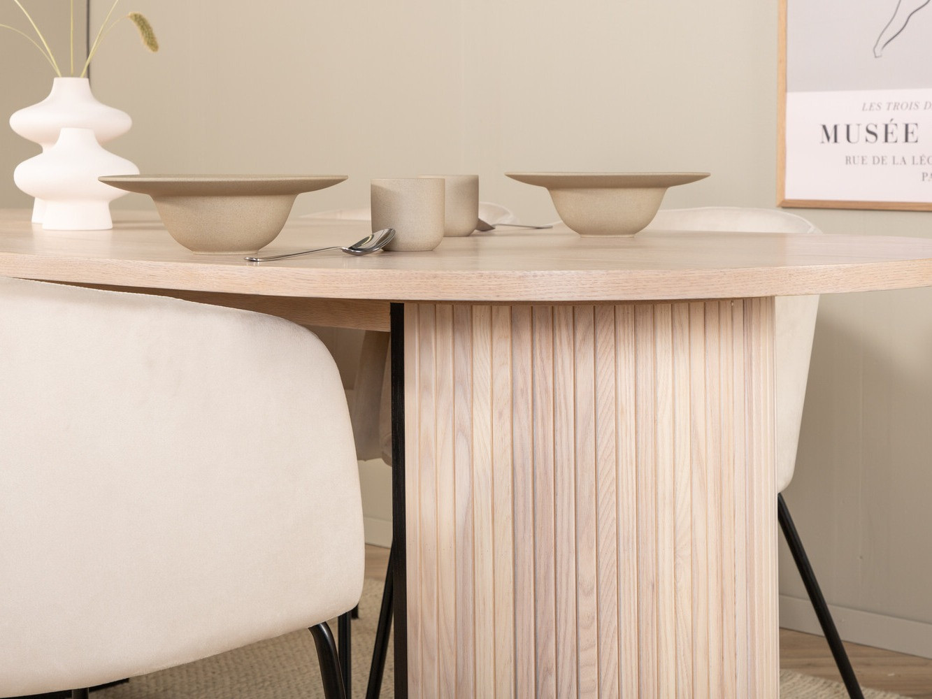 Blagovaonski set Dallas 2767 (Krem + Crna)