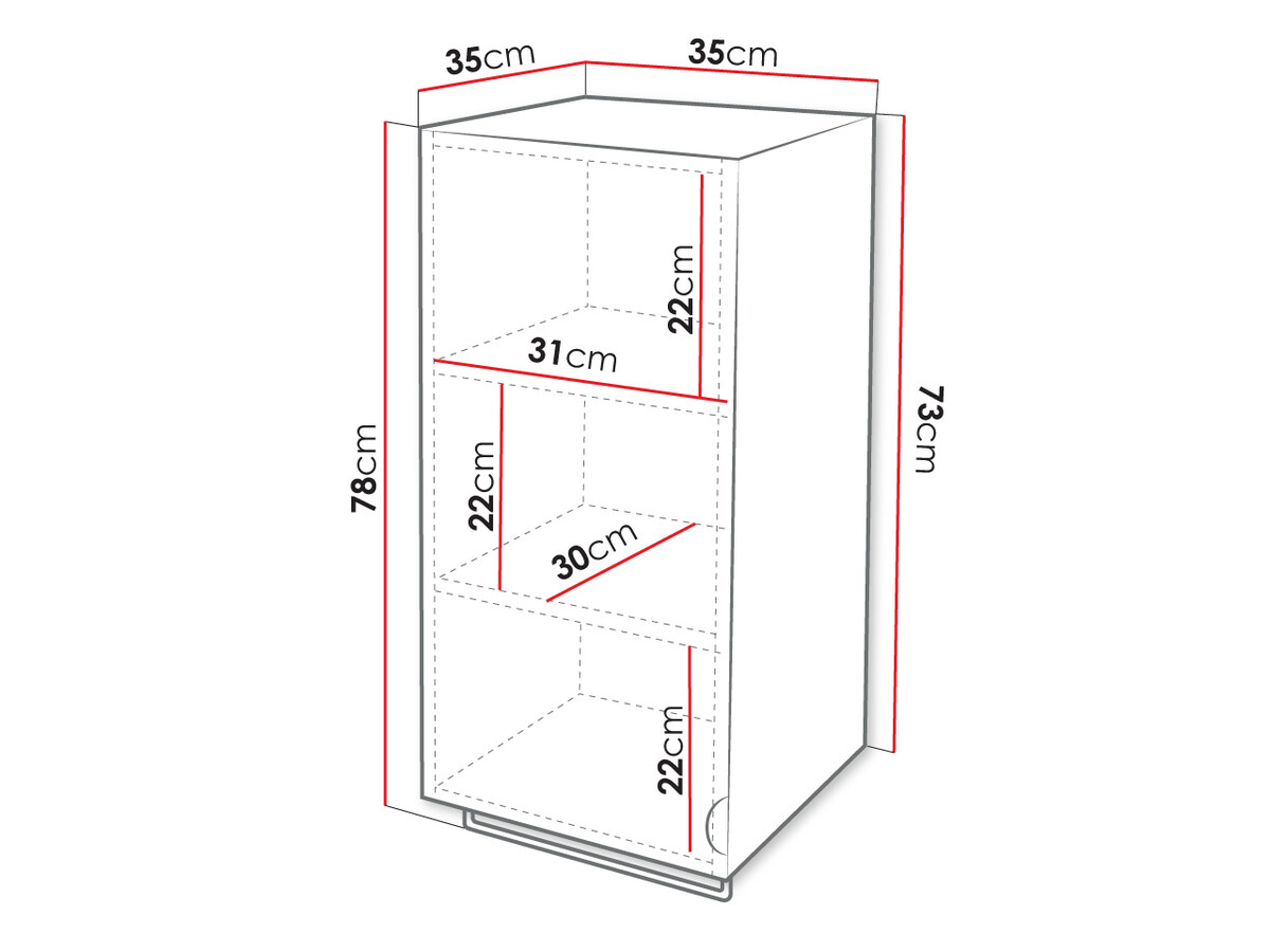 Zidni ormarić Matrix (Siva)