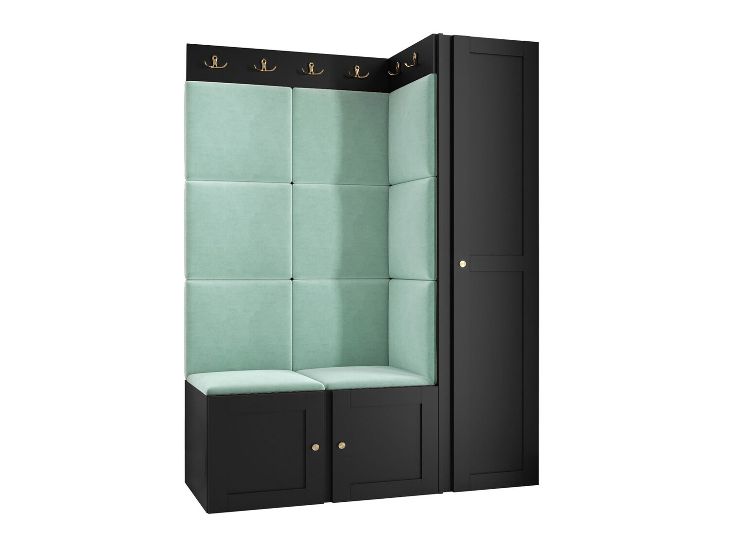 Set za hodnik Hartford 377 (Crna)