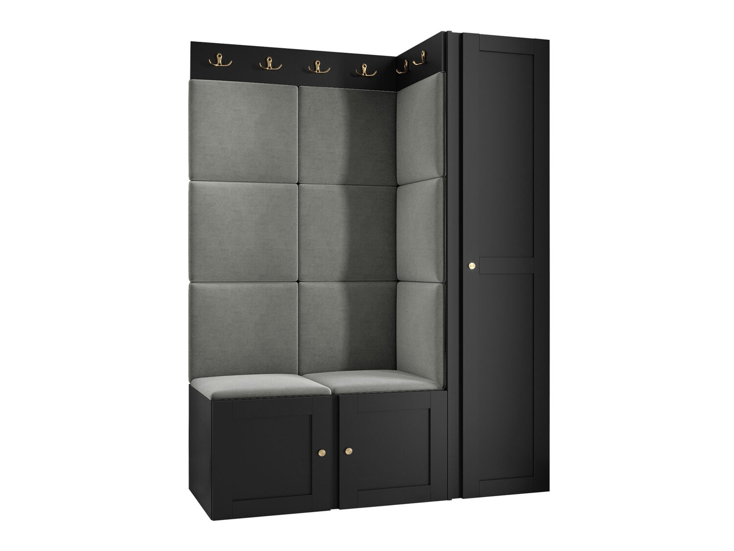 Set za hodnik Hartford 377 (Crna)