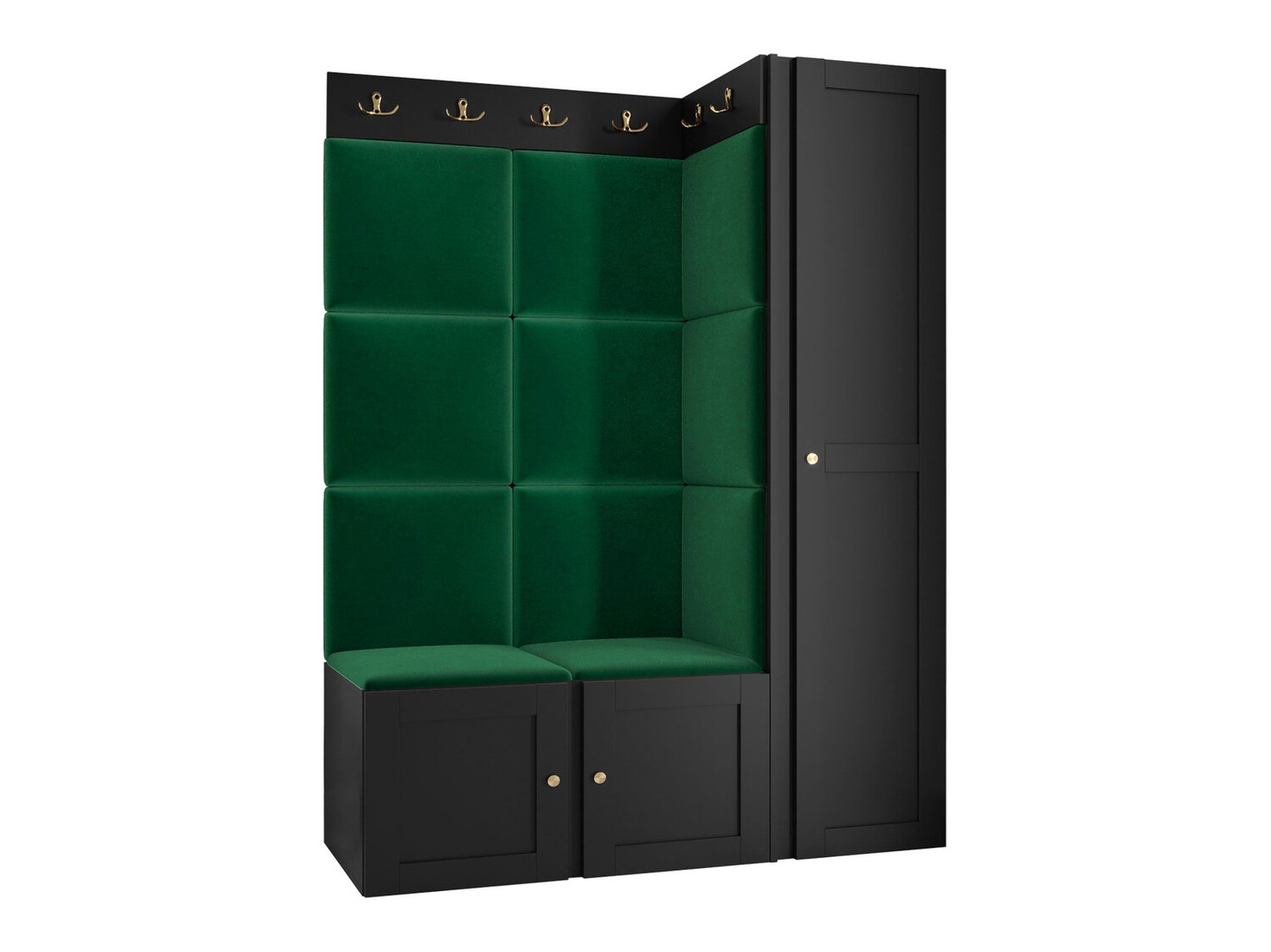 Set za hodnik Hartford 377 (Crna)