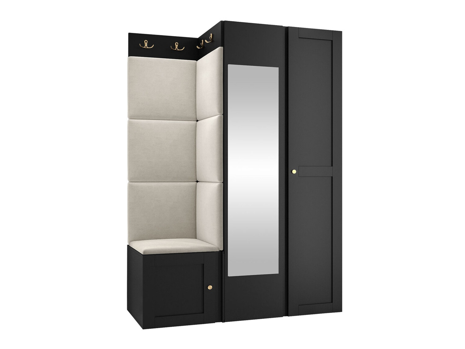 Set za hodnik Hartford 380 (Crna)