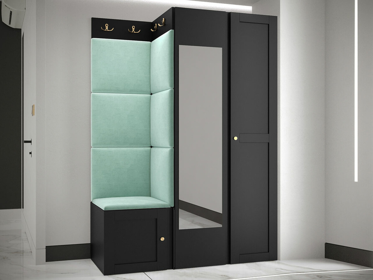 Set za hodnik Hartford 380 (Crna)