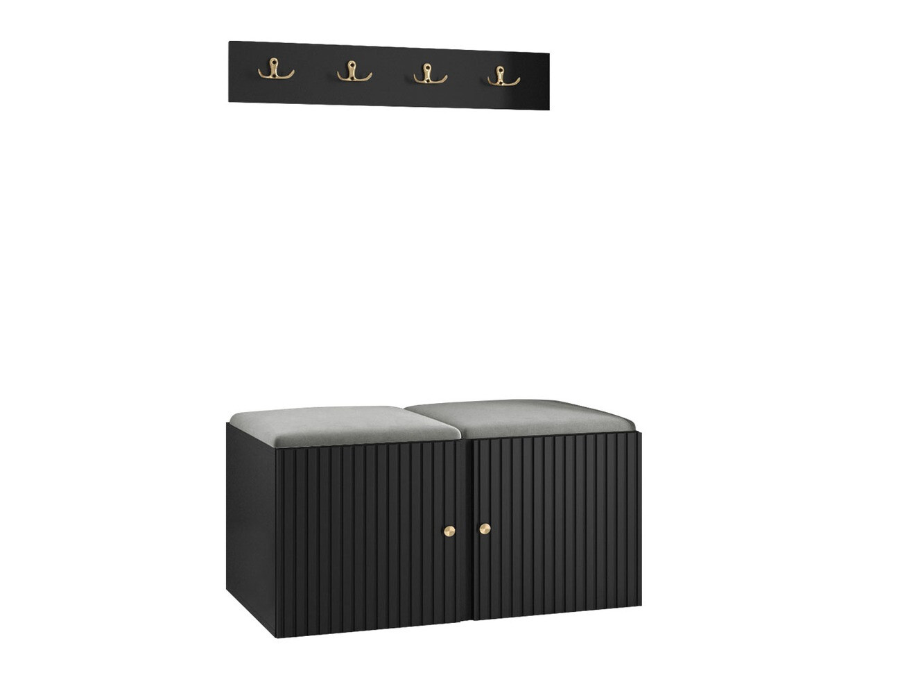 Set za hodnik Hartford 384 (Crna)