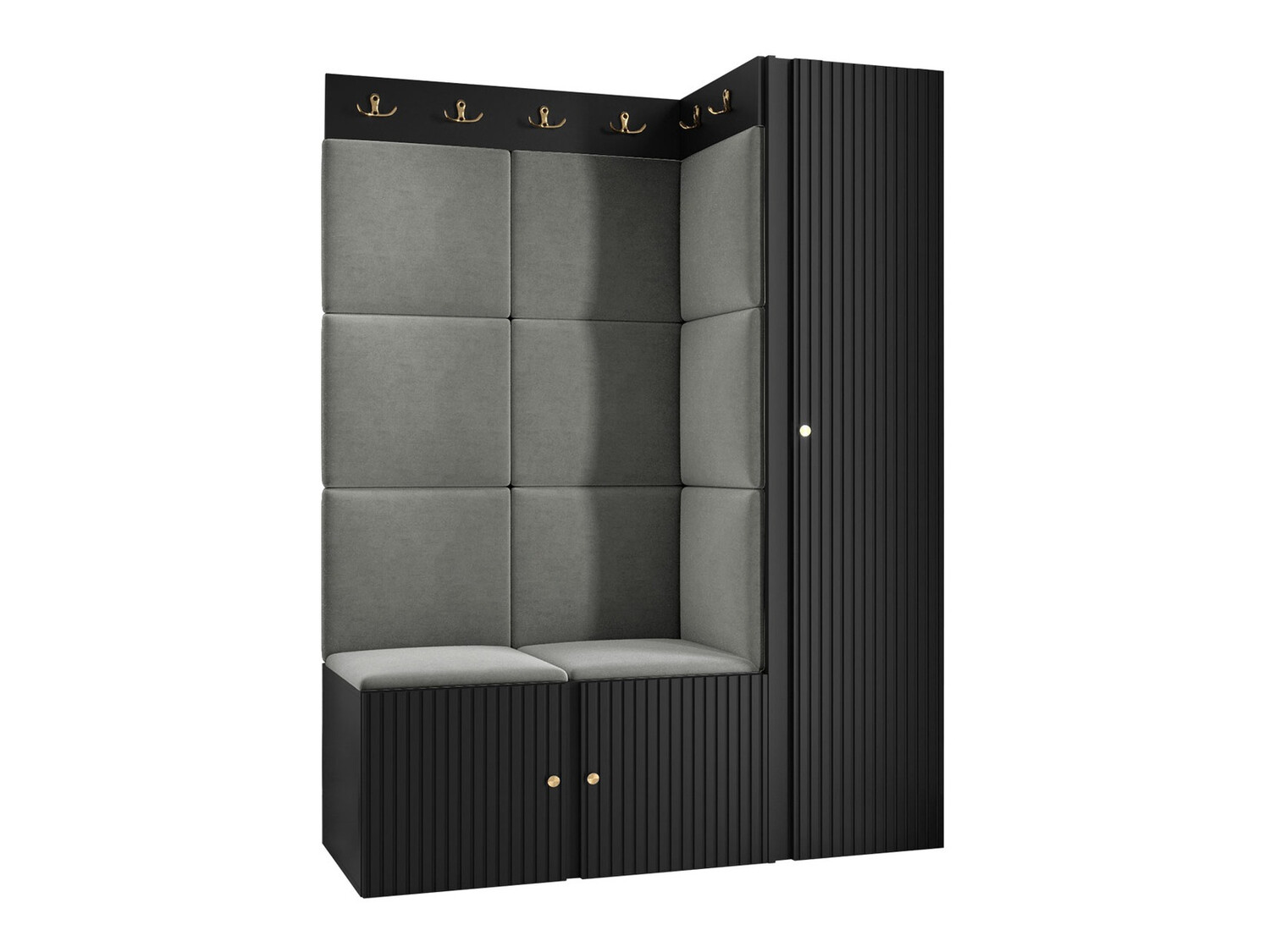 Set za hodnik Hartford 385 (Crna)