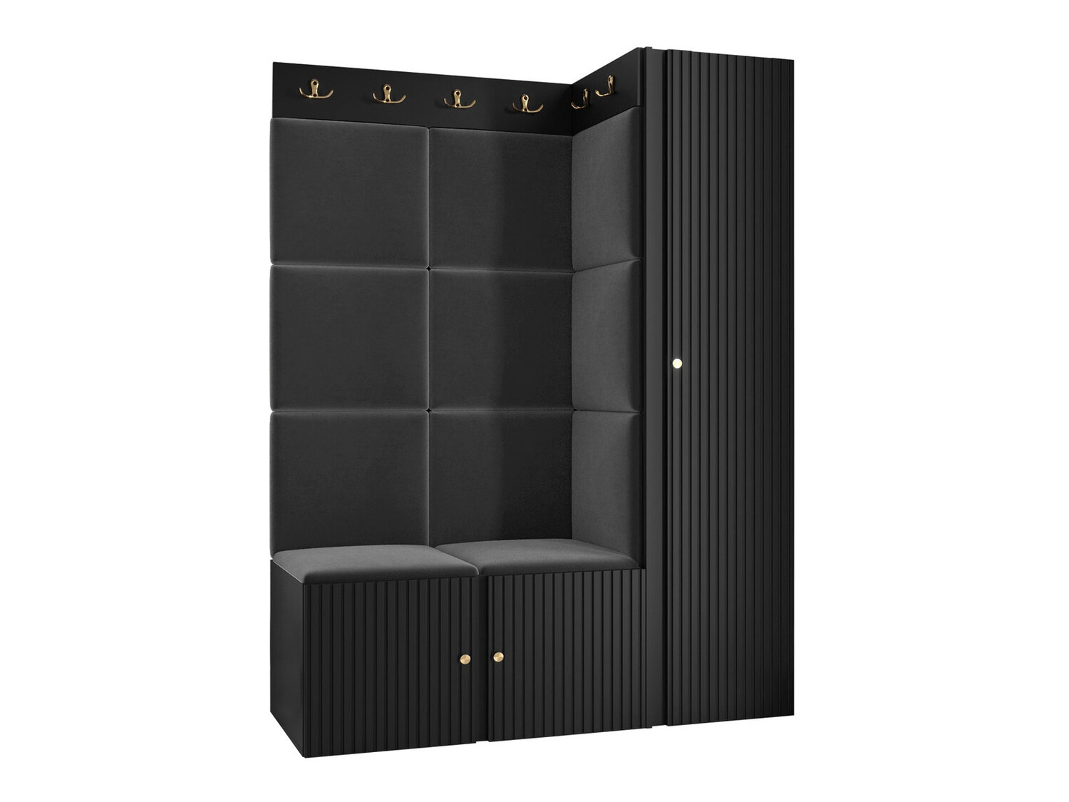 Set za hodnik Hartford 385 (Crna)