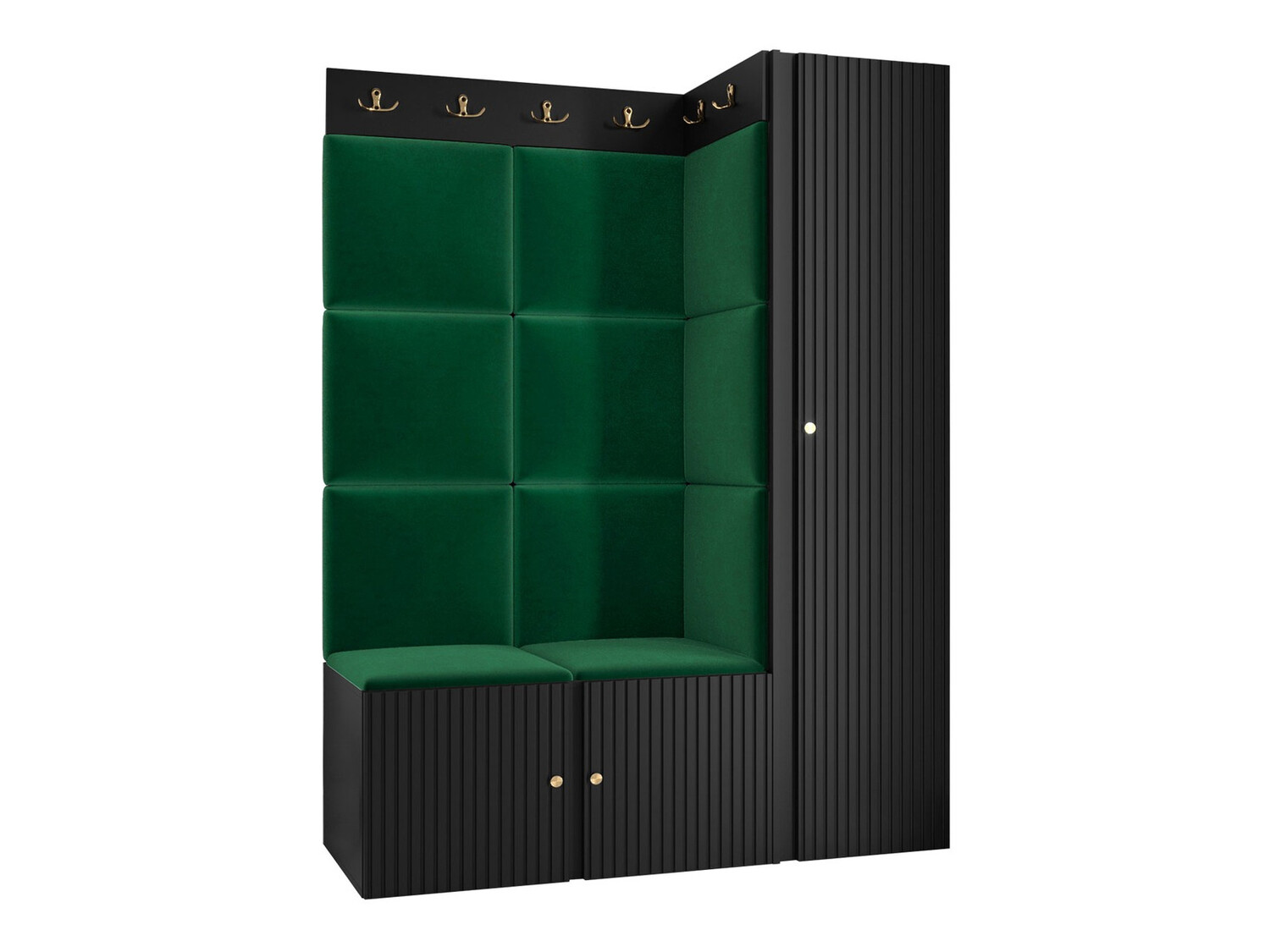 Set za hodnik Hartford 385 (Crna)