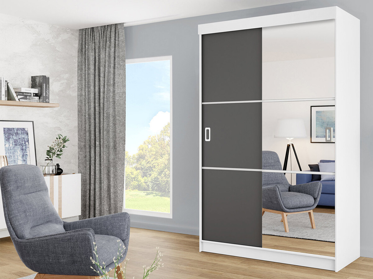 Ormar Dover 111 (Bijela + Grafit)
