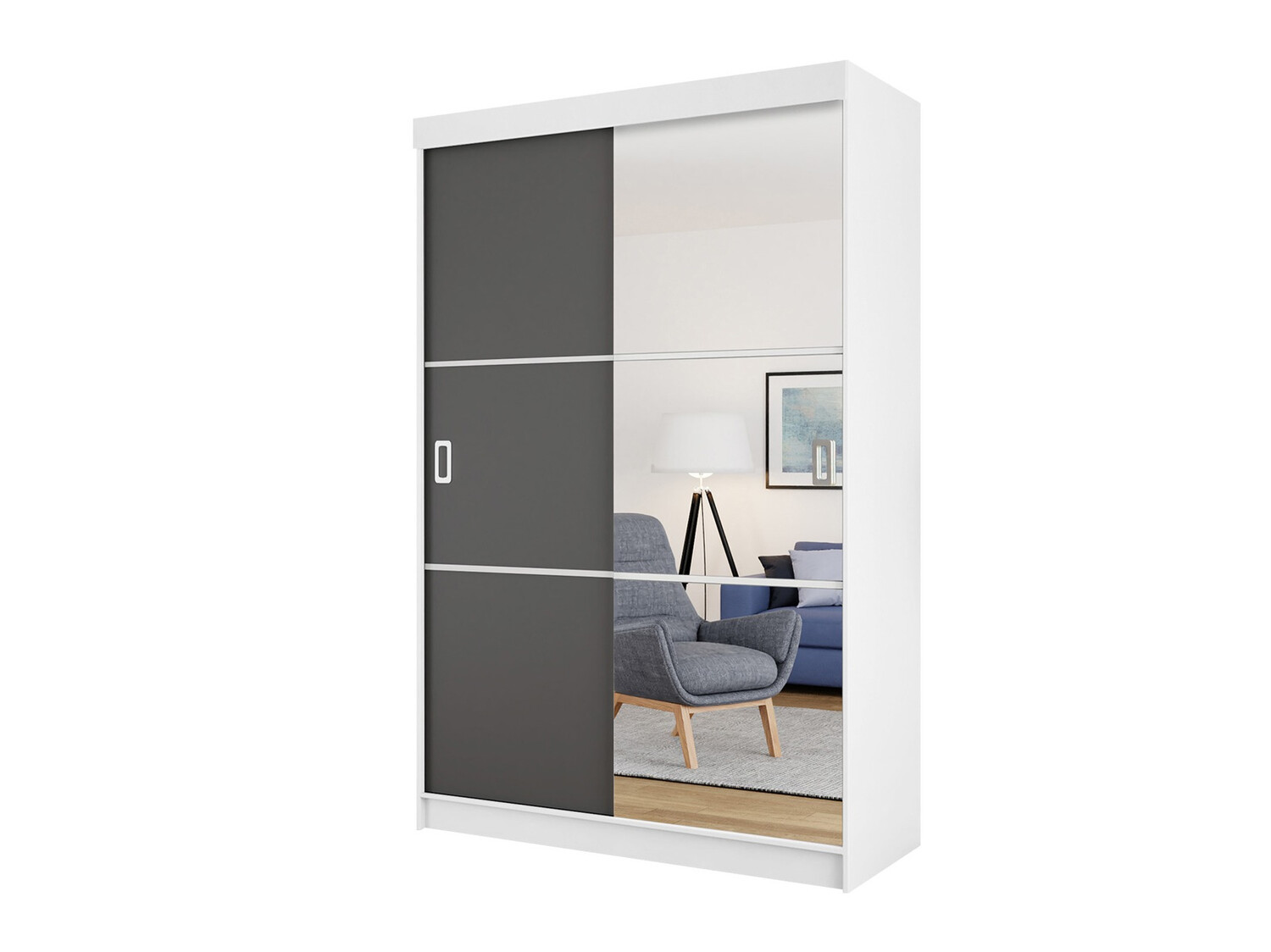 Ormar Dover 111 (Bijela + Grafit)