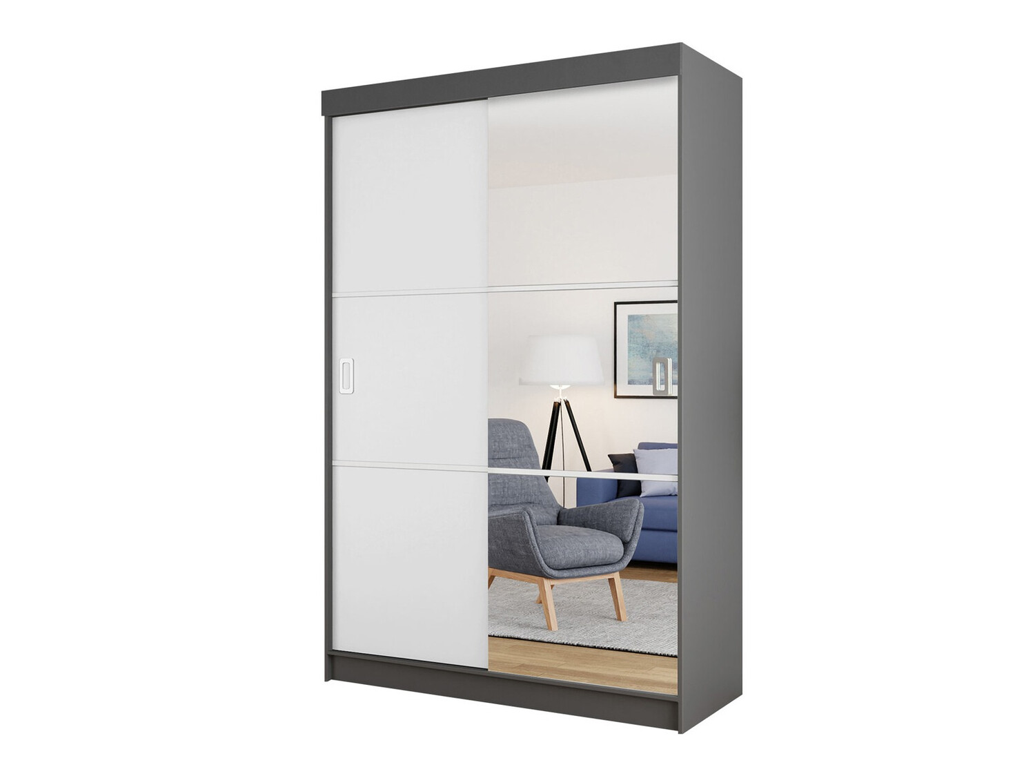 Ormar Dover 111 (Grafit + Bijela)