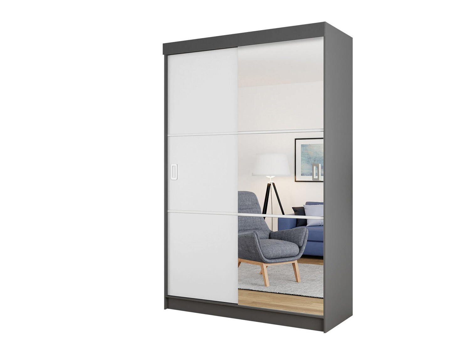 Ormar Dover 111 (Grafit + Bijela)