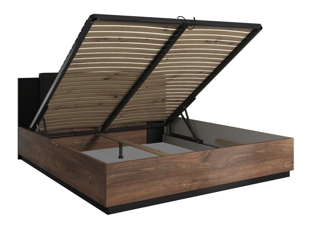 Krevet Felelie 104 (Tamni hrast Flagstaff + Bakar)